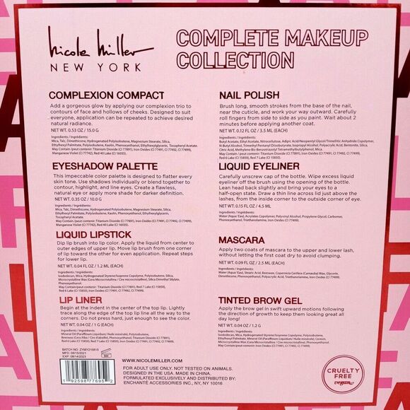 Nicole Miller New York Complete Makeup Collection Christmas Holiday Gift Set - Picture 6 of 7